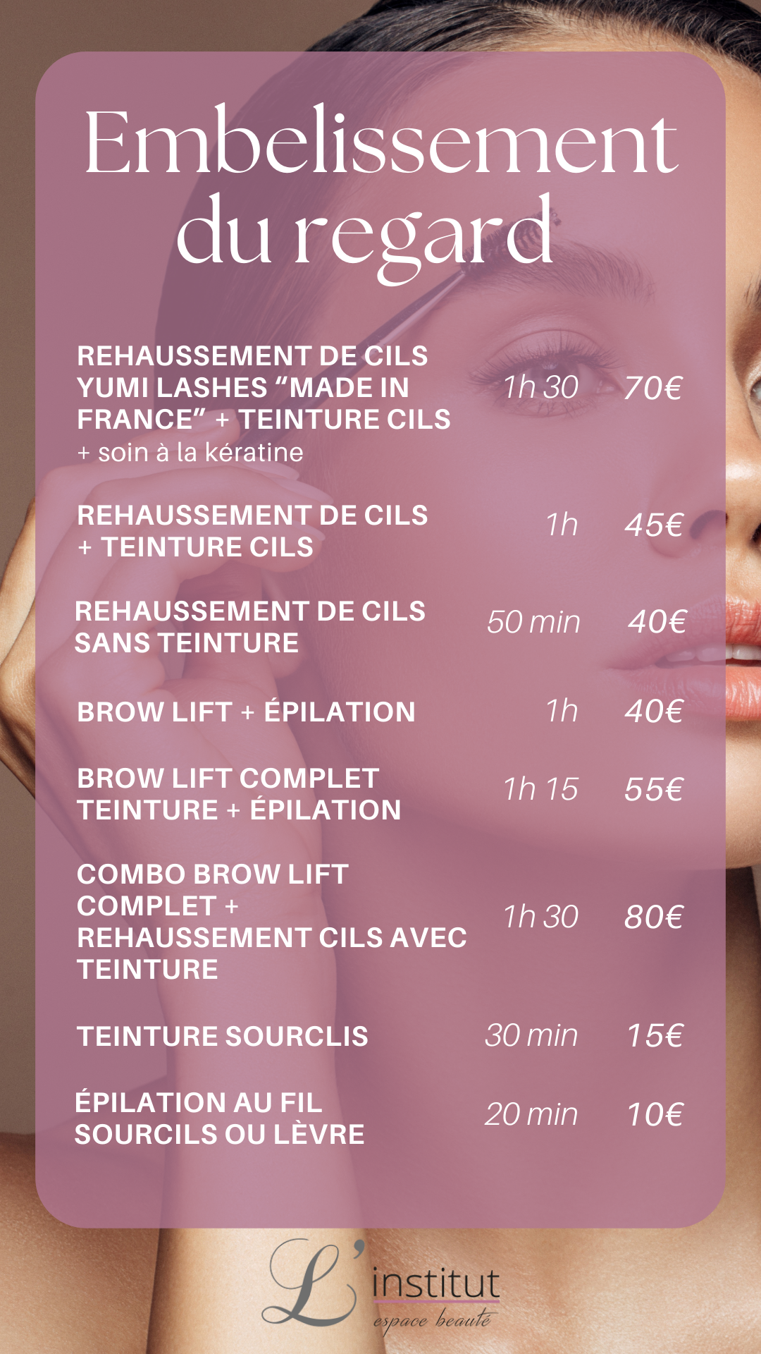 Tarifs institut de beauté — slide 15